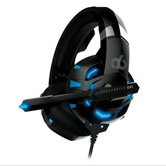 Veho Alpha Bravo GX-1 Wired Gaming Headset Multi Platform Black NEW in Box - Picture 1 of 6